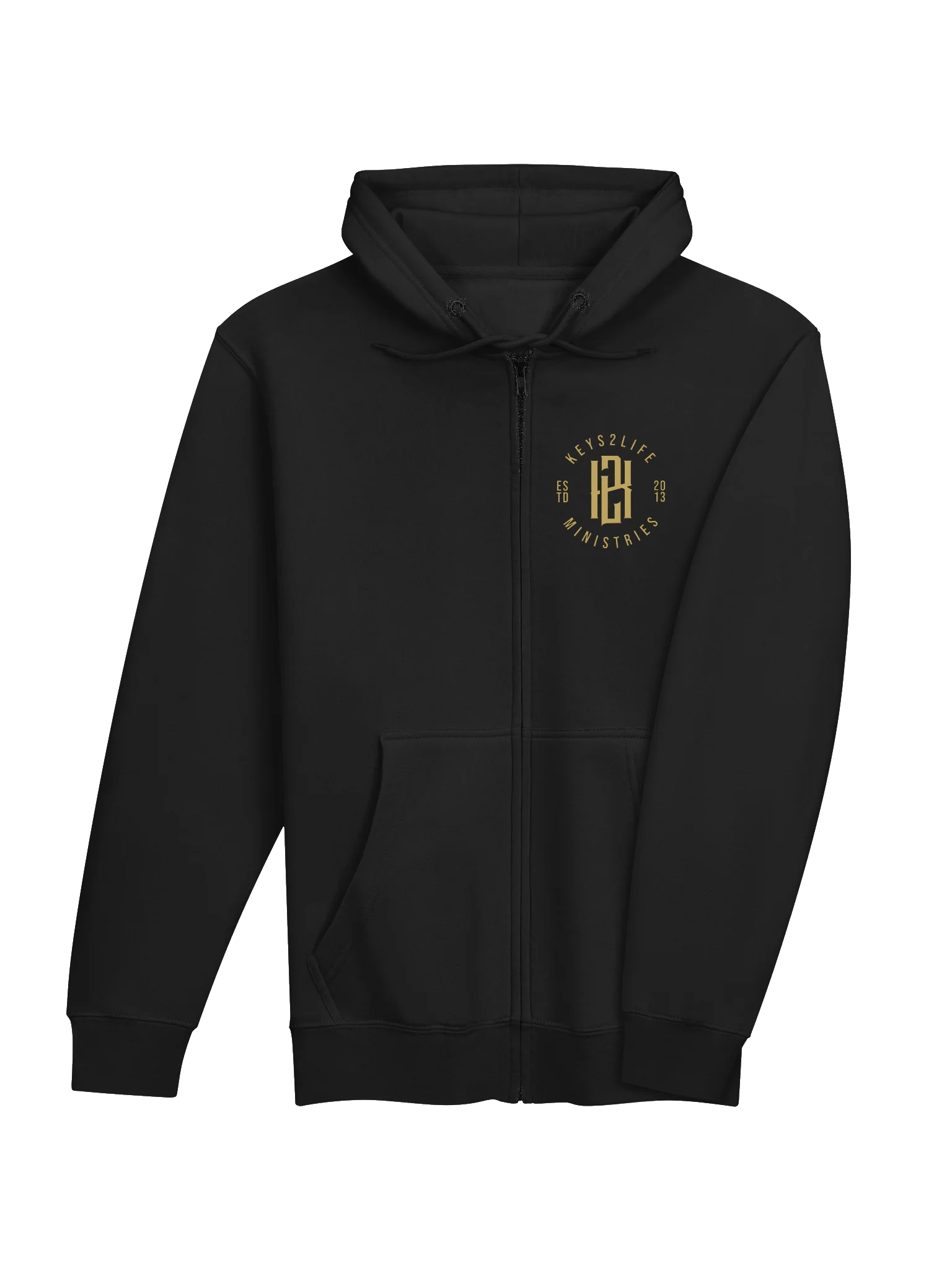 Keys2Life Ministries Gold Emblem Zip Hoodie product image (28)