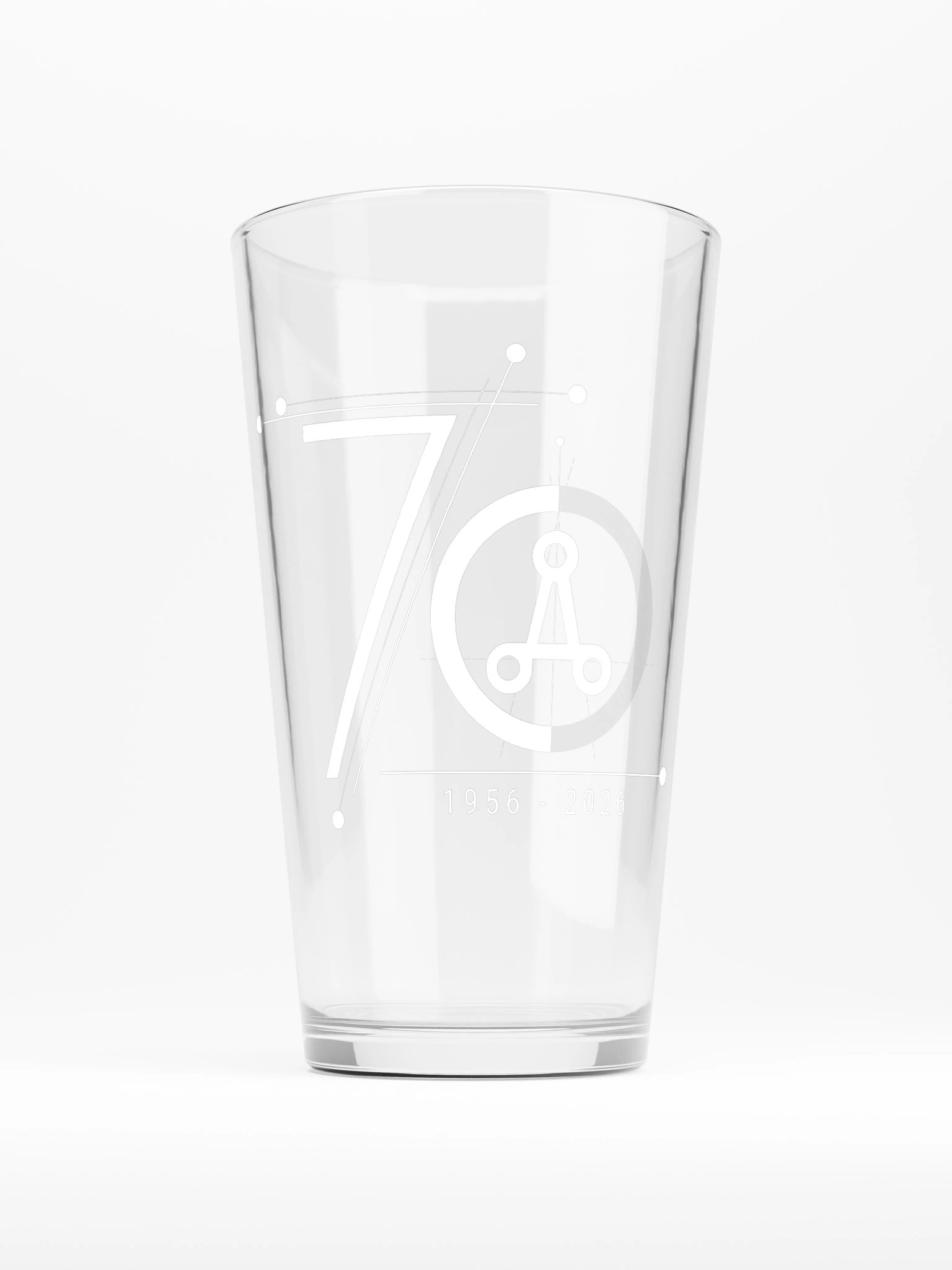 70th Anniversary Shaker Pint Glass product image (1)