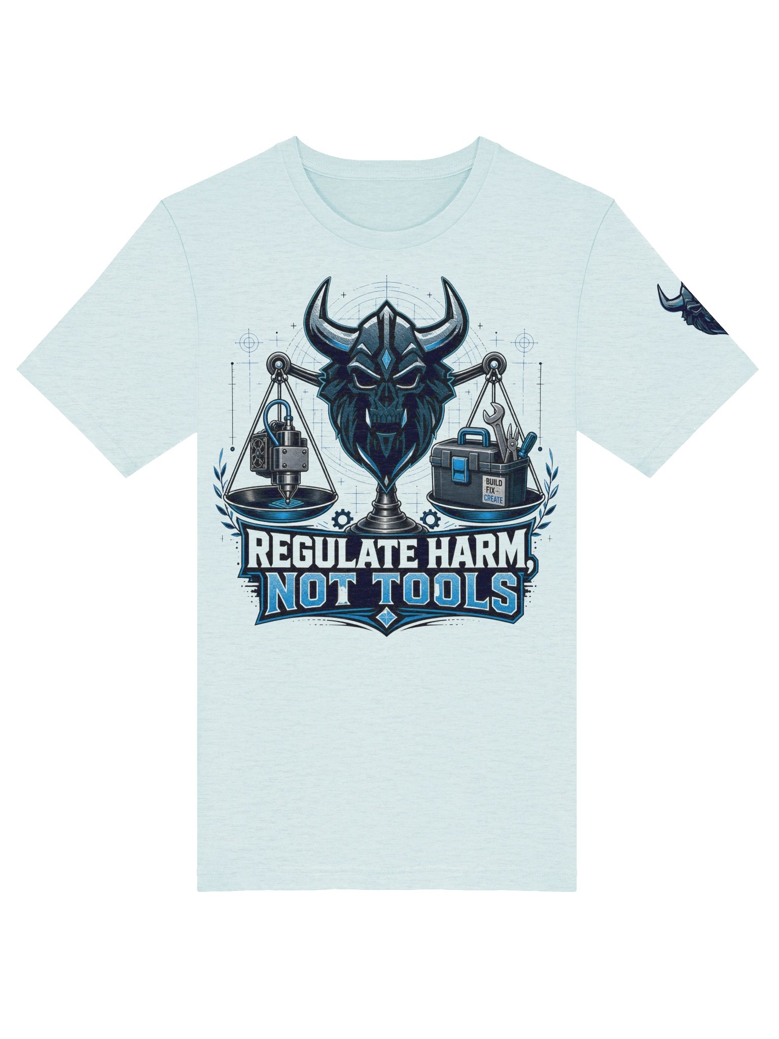 NOT TOOLS — Horned Skull Tech Tee product image (113)