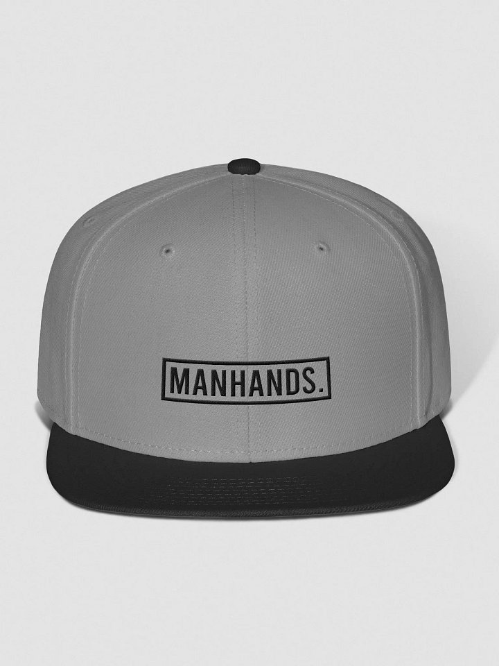 MANHANDS Classic Snapback Cap (White Logo) product image (1)