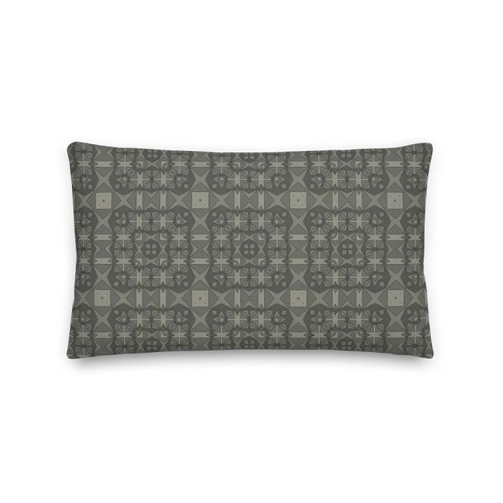 Gray tartan premium pillow (Reversible and in 3 sizes/shapes) product image (1)