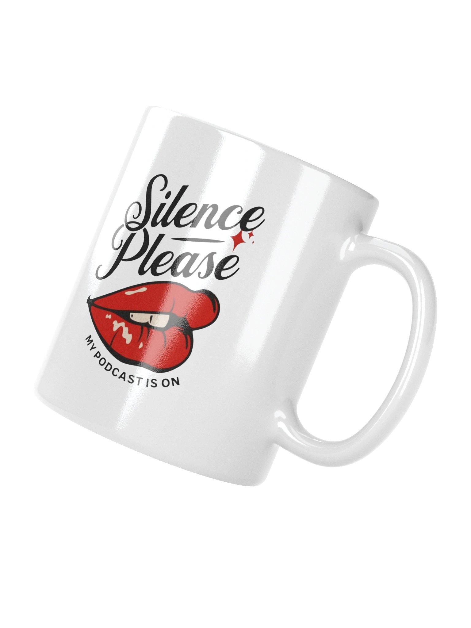 Silence Please Red Lips Mug product image (8)