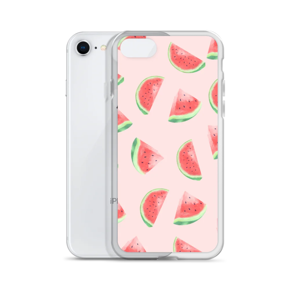 Pink Watermelon Clear iPhone Case product image (55)