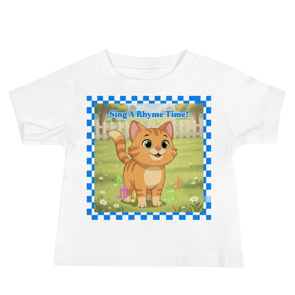 Orange Kitten Cartoon Farm Animal Baby Tee product image (2)