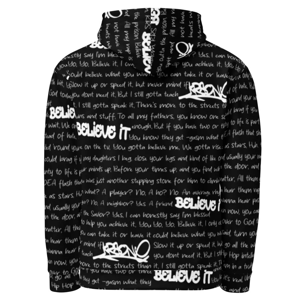 Believe It - KRS-One - BLACK - Unisex Hoodie product image (3)