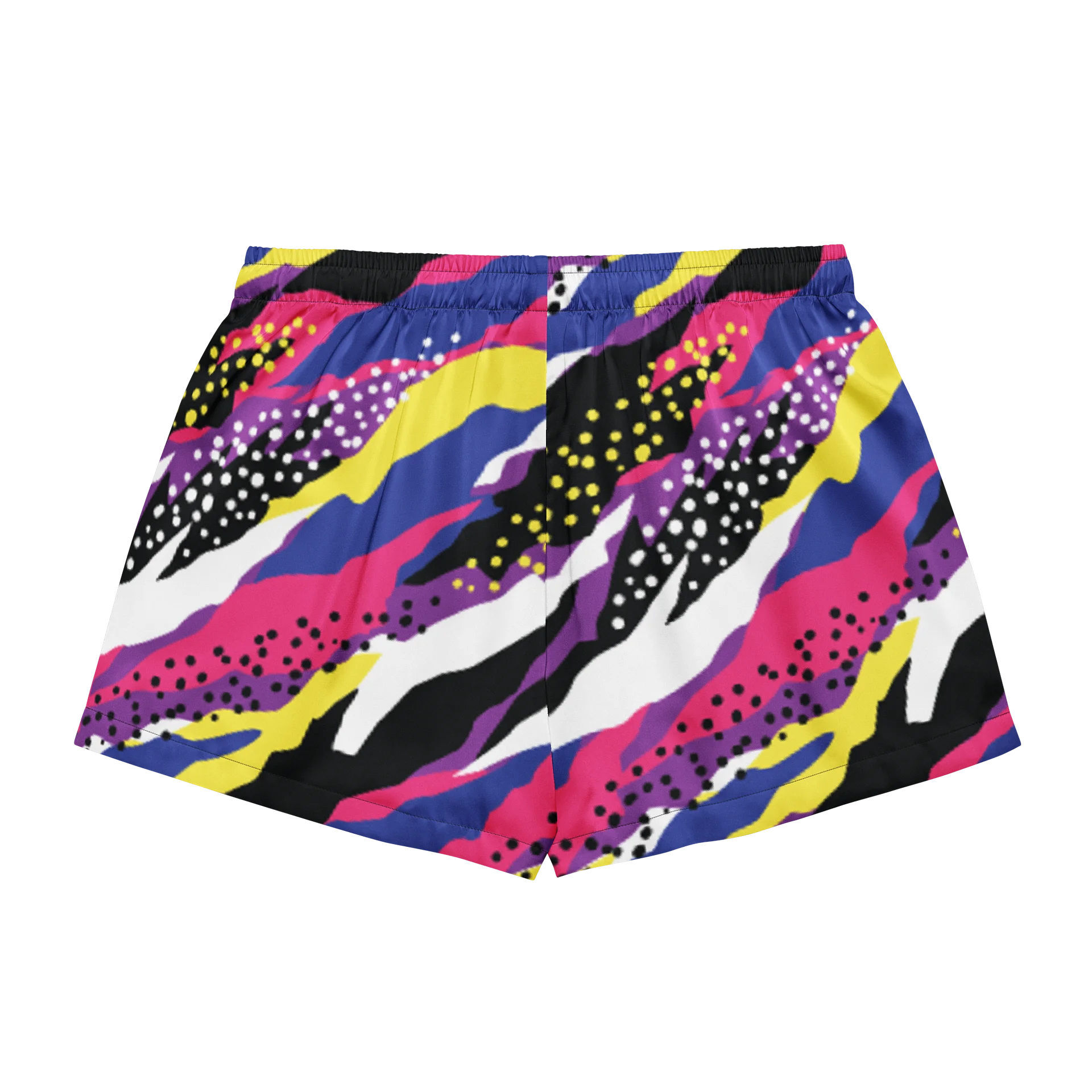 Retro 90s Cyber-Pop Waves | Vibrant All-Over Print Women's Pajama Shorts product image (3)
