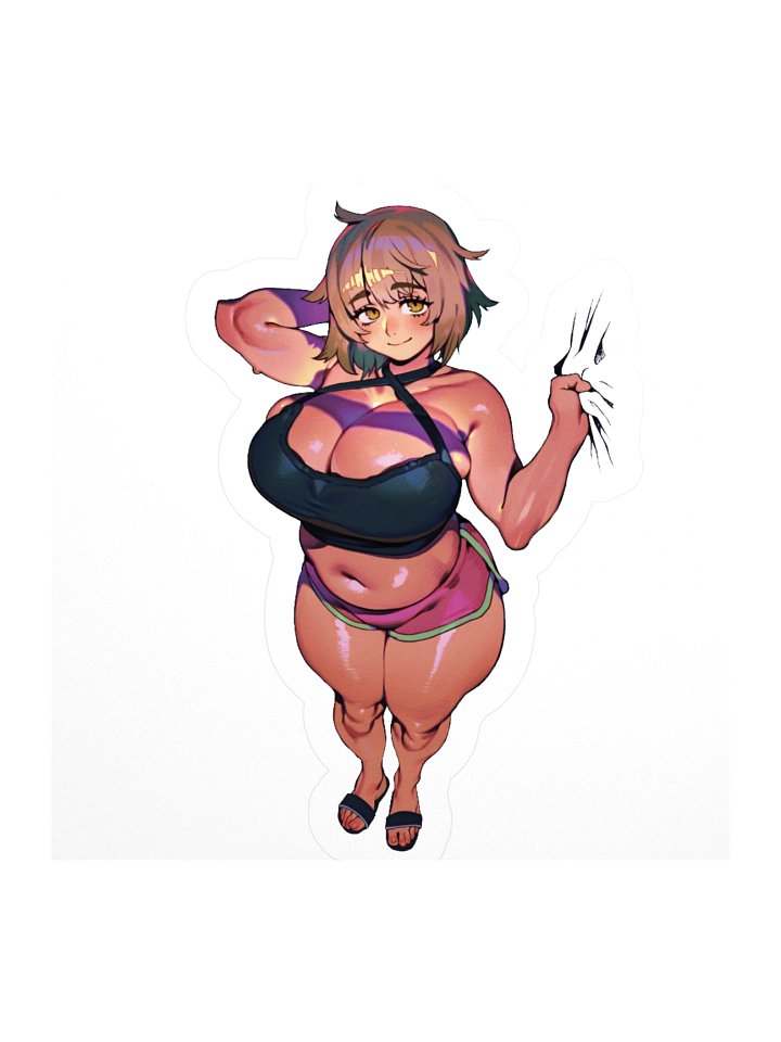 Blonde Curvy Girl Bedroom Sticker product image (1)