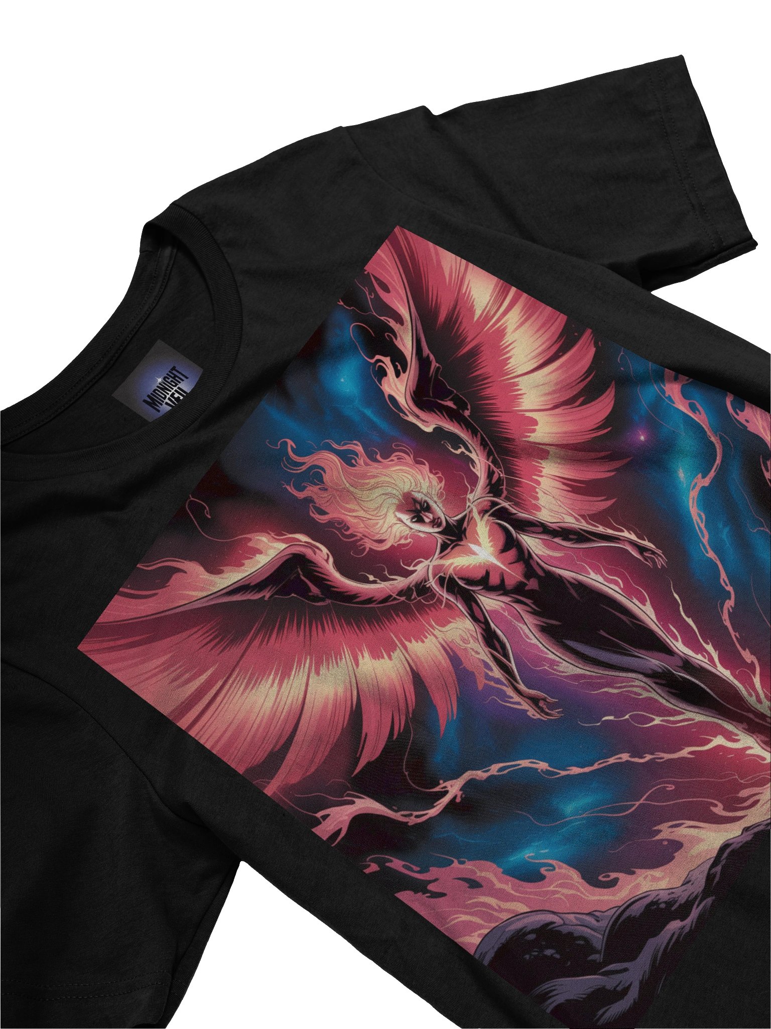 Dark Phoenix Flame Ascent Supersoft T-Shirt – Cosmic Inferno Veil product image (5)