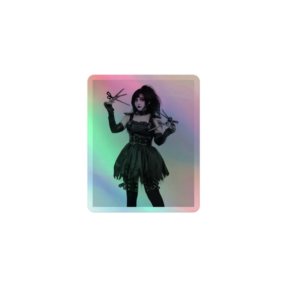 JuicyJinxs Edward Scissorhands Cosplay Holographic Sticker product image (1)