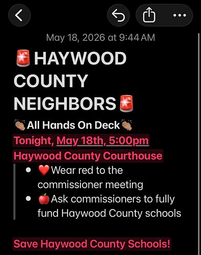 Today is THE DAY! We need ALL HANDS ON DECK in Haywood County!
📢📢📢
Commissioner meeting TONIGHT.
5:00pm to make comment.
5:30...