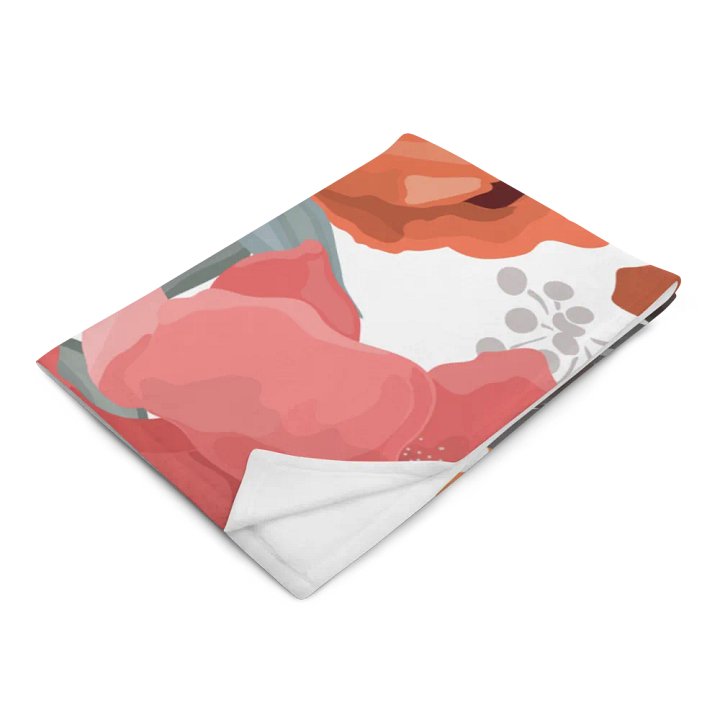 Floral Foliage Fantasy Throw Blanket product image (14)