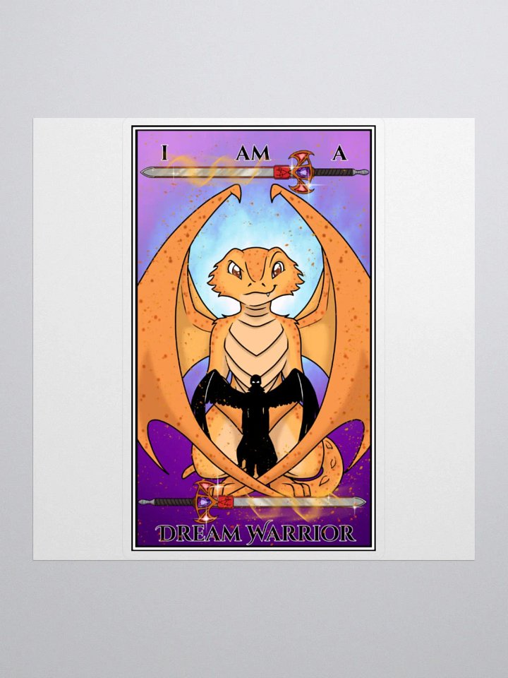 Day of the Dragon "Strength" Tarot Card Sticker product image (1)
