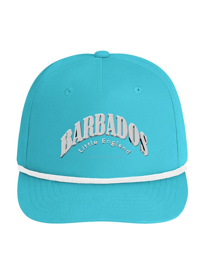 Caribbean Apples - Barbados | Embroidered | Golf Rope Cap | Blacl & White and/or Turquoise & White product image (5)