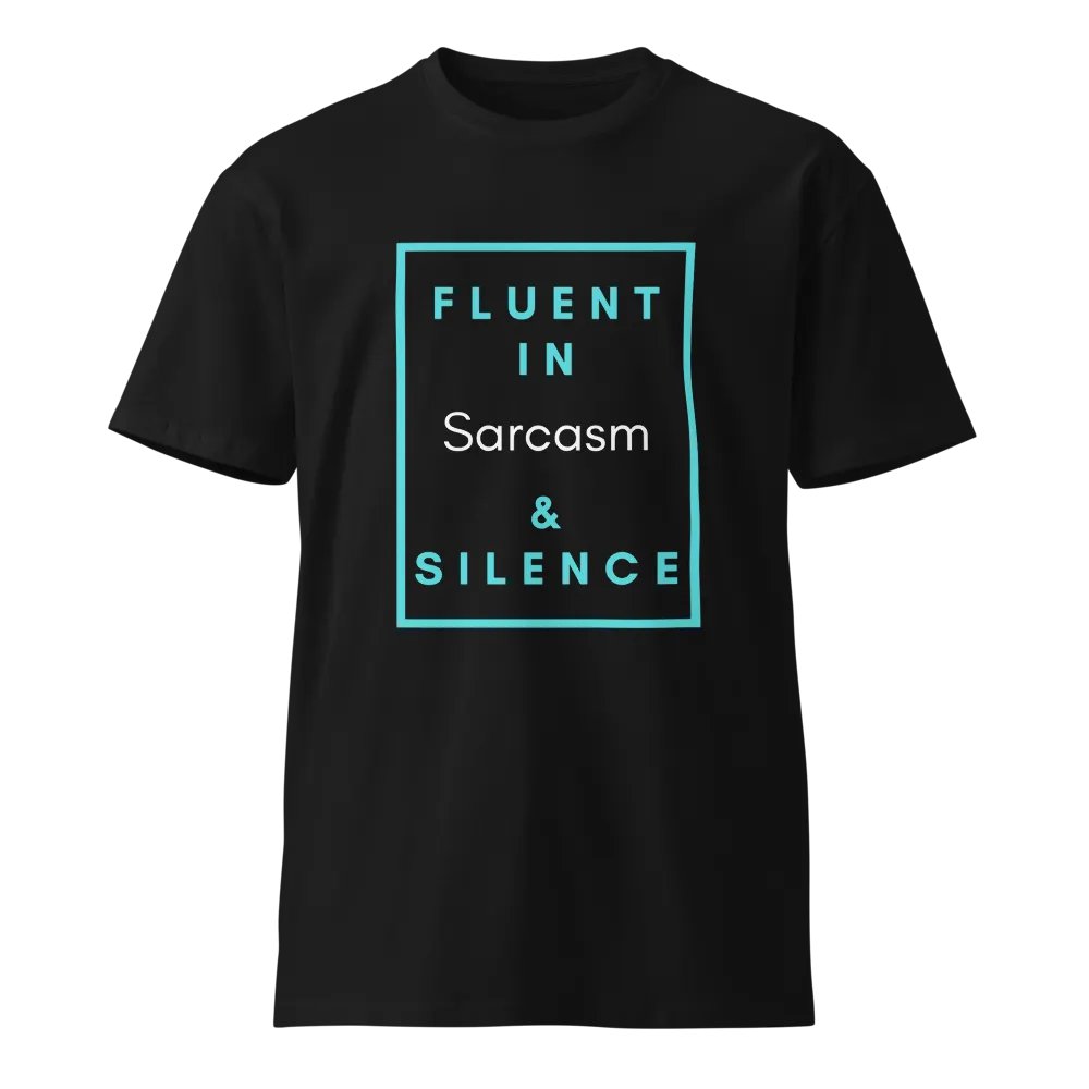 Fluent in Sarcasm & Silence Turquoise Tee product image (1)