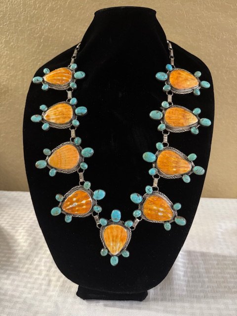 Artisan "Turtle Island" Spiny Oyster & Turquoise Statement Necklace product image (1)