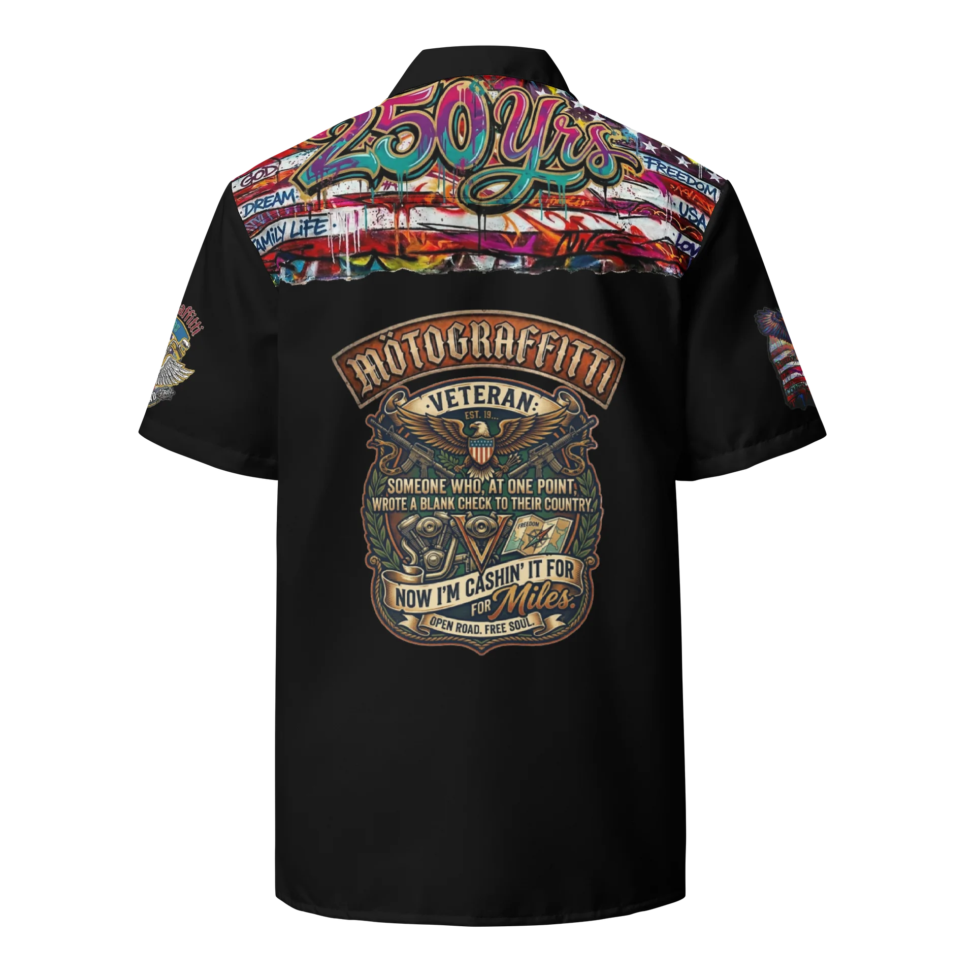 MötoGraffitti Veteran Club Shirt (the 250 yr USA Anniversary vers) product image (2)