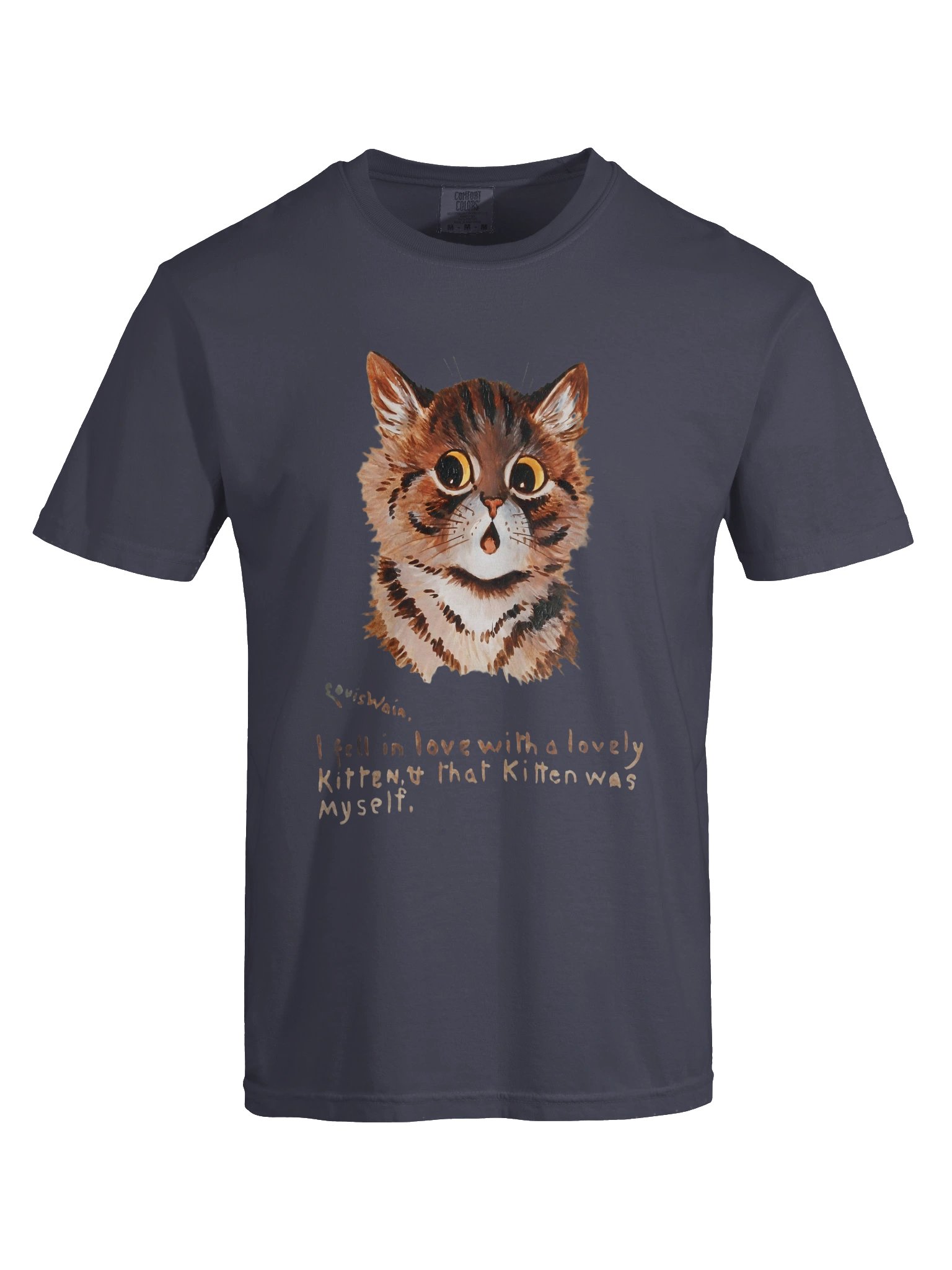 Louis Wain Cat Art T-Shirt - Relaxed Fit Heavyweight Unisex Cotton T-Shirt product image (14)