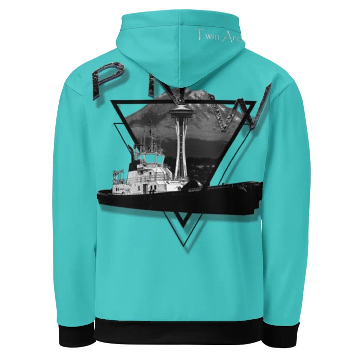 PNW - T - Mt Raine & Tug Response (Turquoise) – Performance Marine Wear | Twin Anchor Apparel North Current Line product image (1)