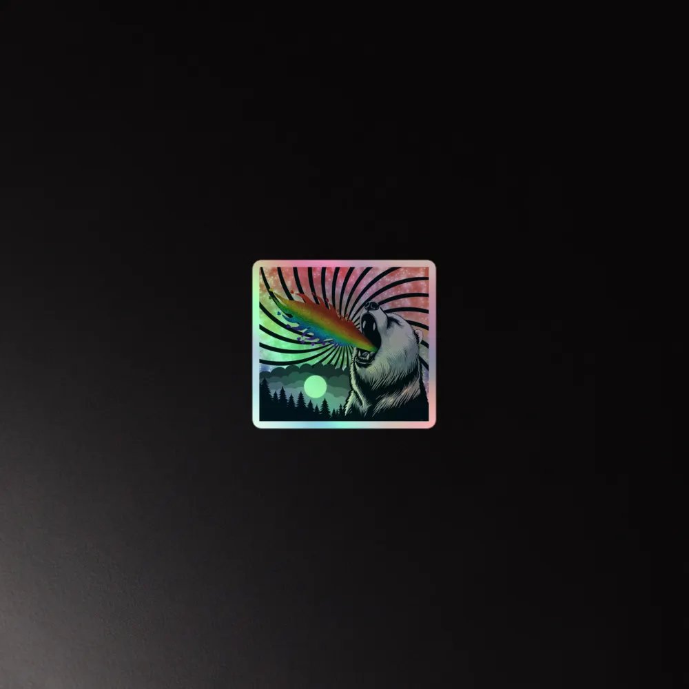 Pride Bear Holographic Sticker product image (2)