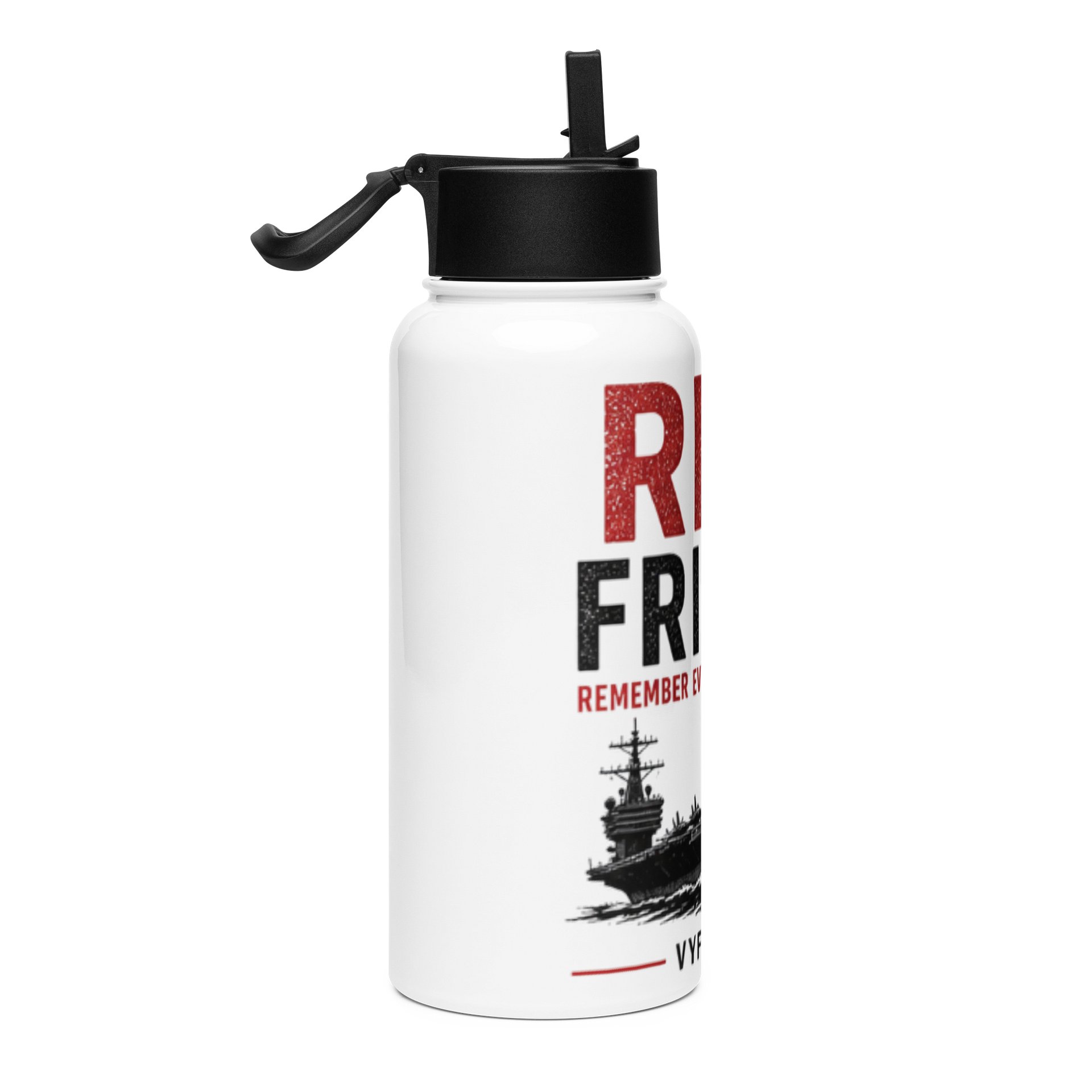 BOLD RED Fleet 32oz Water Bottle — Naval Silhouette product image (4)