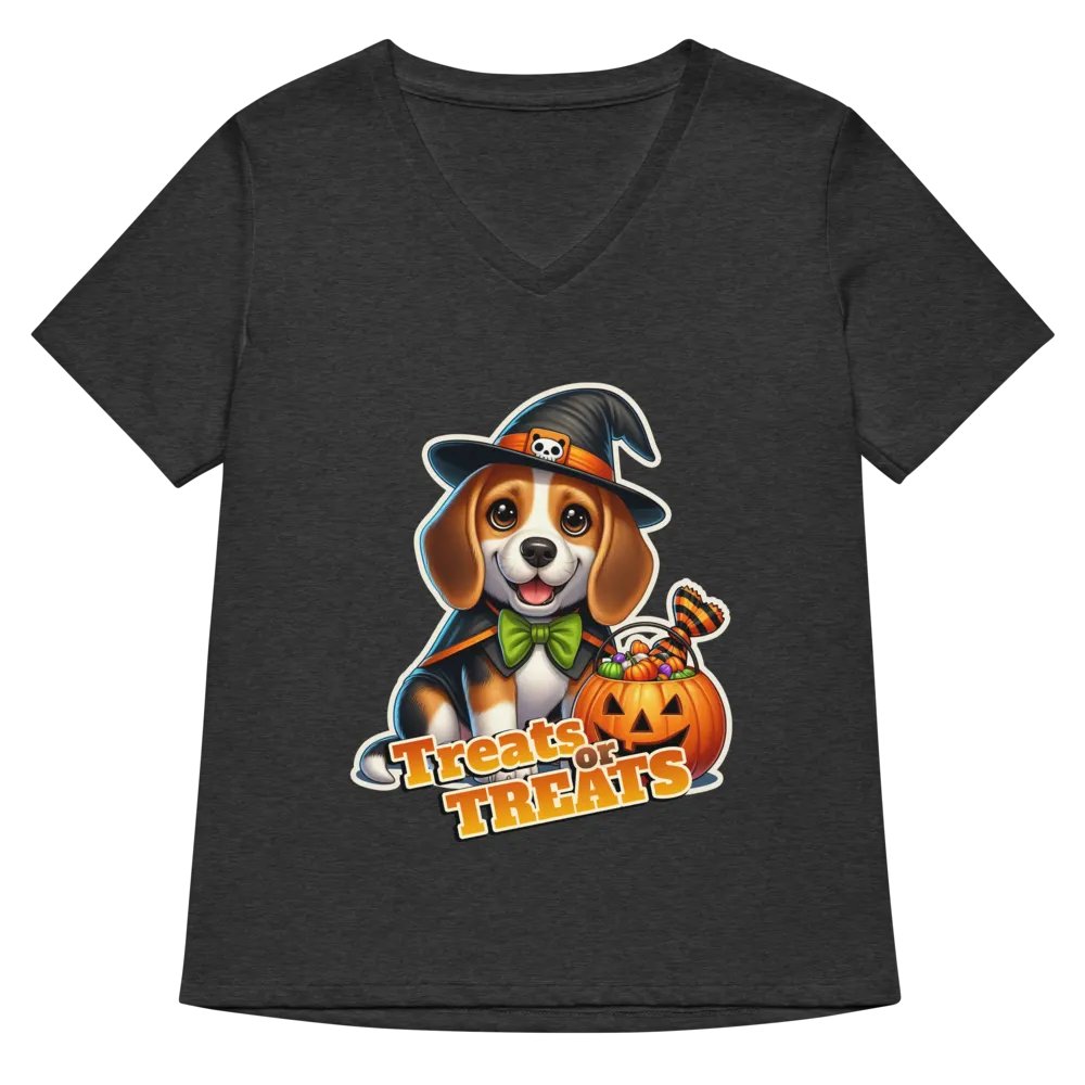 Halloween Treats Beagle - V-neck T-shirt product image (32)