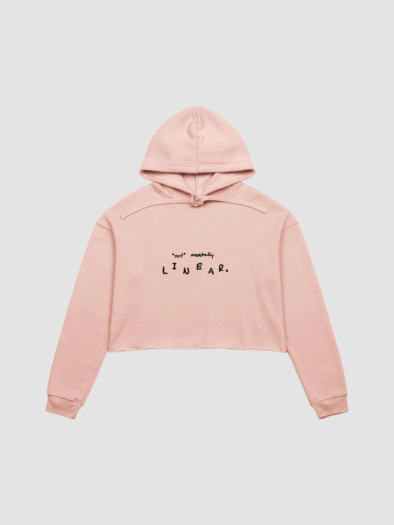 *not* mentally linear cropped hoodie product image (2)