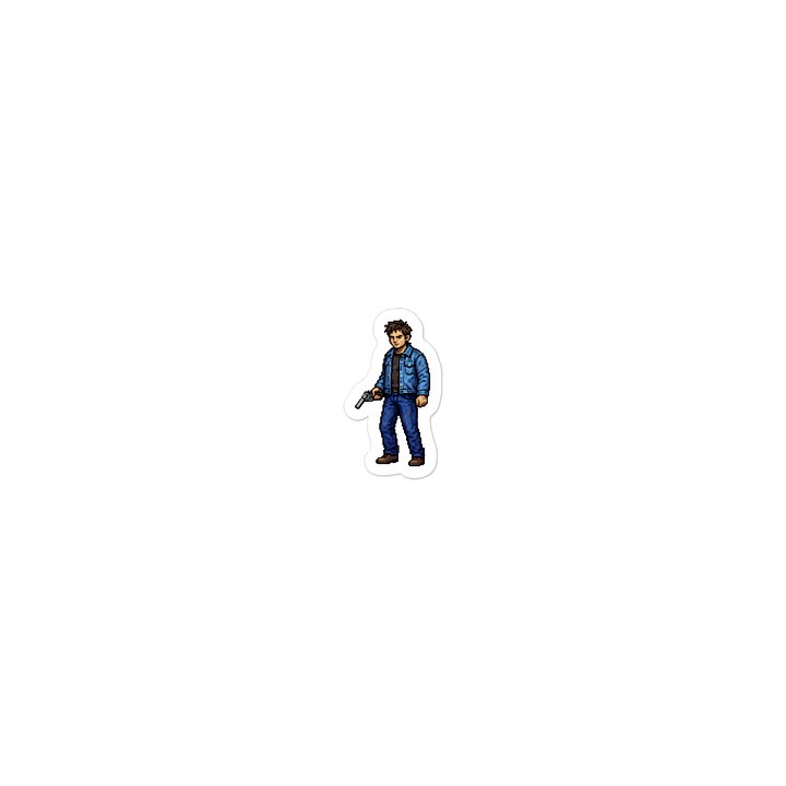 Eddie Dean (The Dark Tower Ka-Tet) Retro Pixel Art Laptop Sticker product image (1)