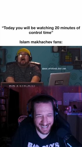 The Islam Makhachev Fans Meme

Thinker reacts to a Islam Makhachev's fans creaming over control time (in meme form).

youtube...