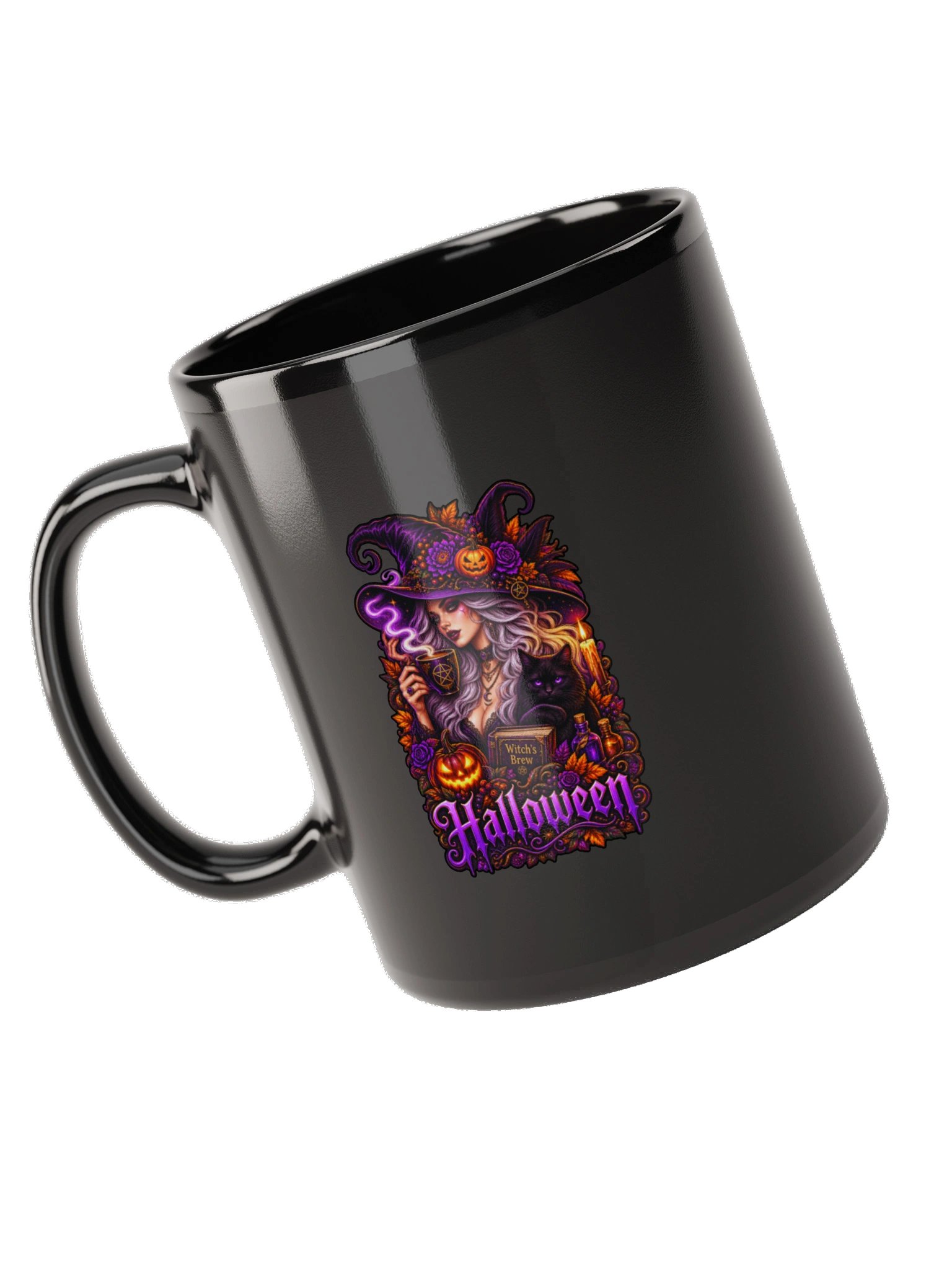 Witch Halloween Coffee Mug – Witchy Coffee & Black Cat Cup product image (9)
