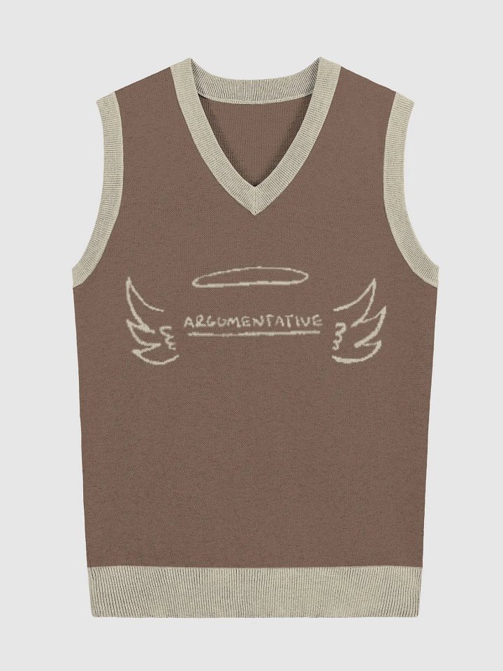 ANGELIC (lg. design, brown+taupe) knitwear vest product image (4)