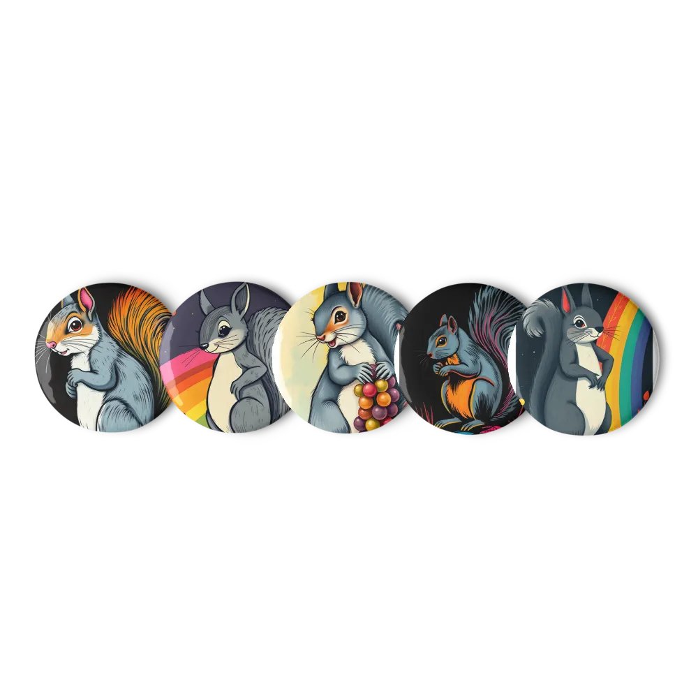 Whimsical Squirrel Pin Button Set product image (1)