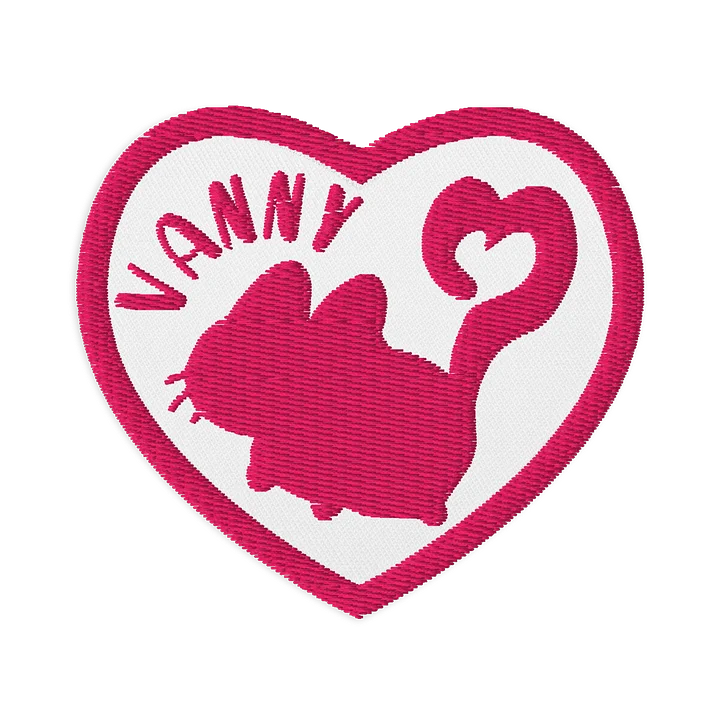 “i ♥️ vanny” pink heart embroidered patch product image (1)