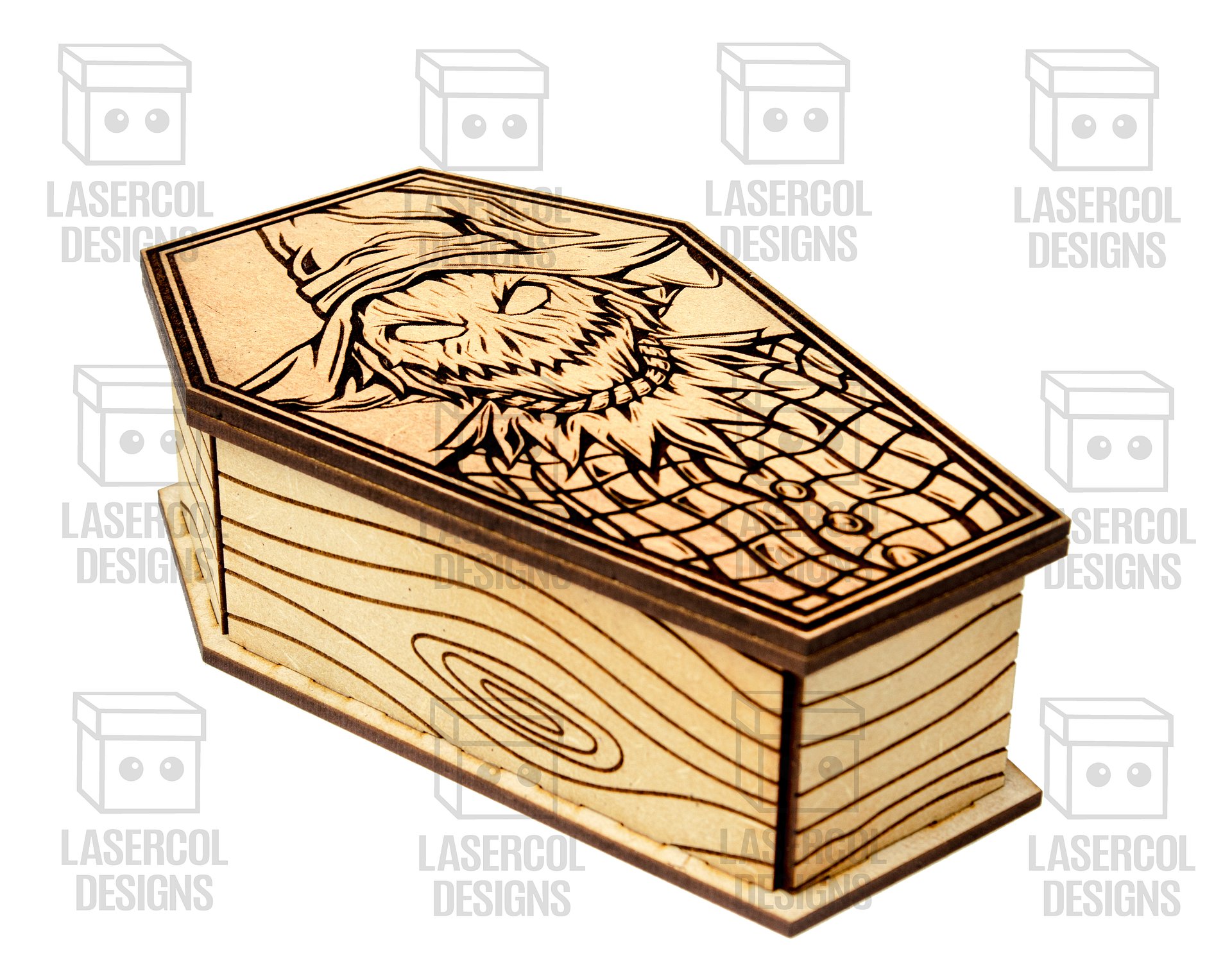 Halloween Coffin Box Set 4 (2 Sizes) - Laser Cut Files product image (7)