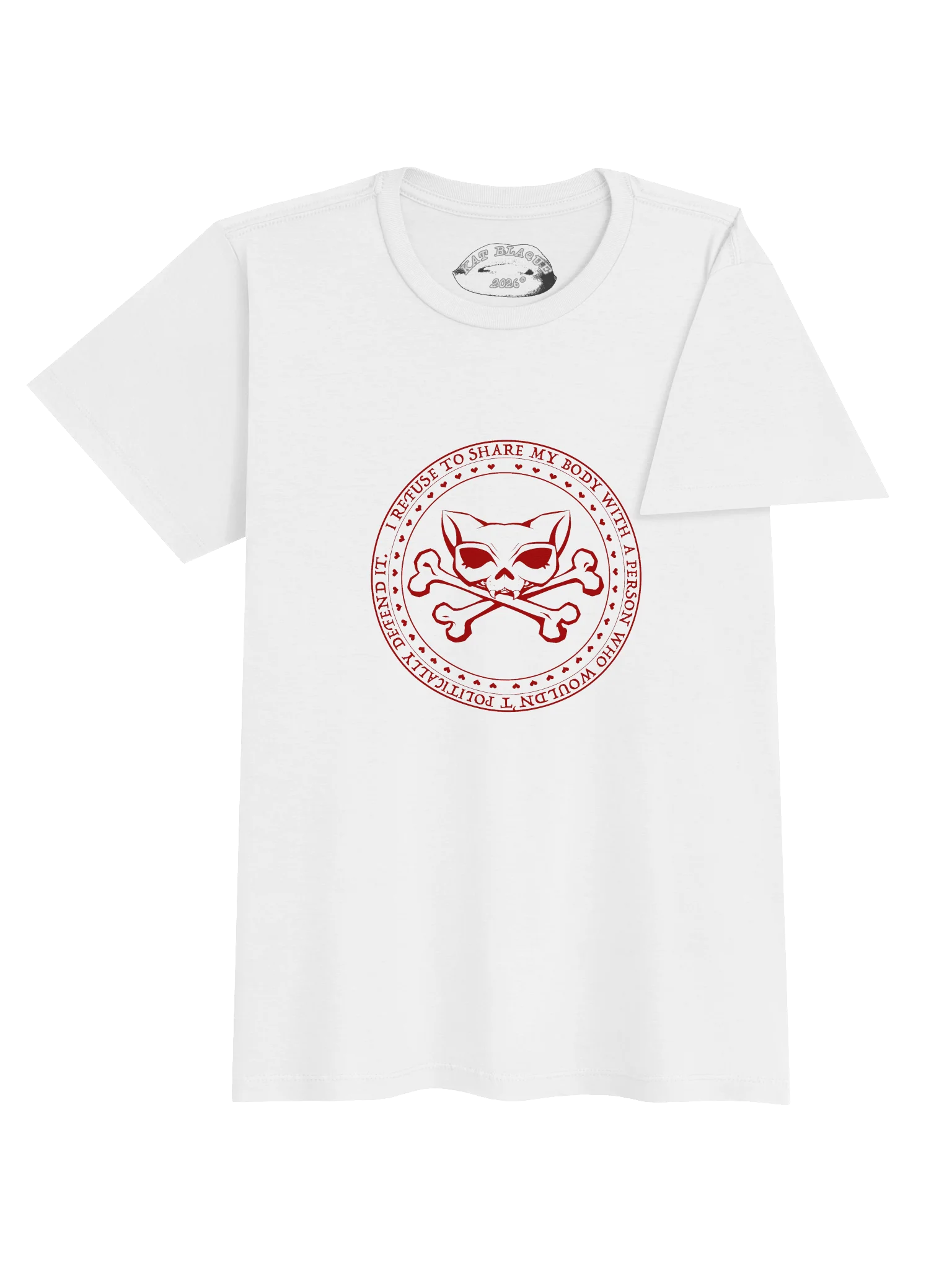I Refuse Red Ink Kat Skull Tee product image (4)