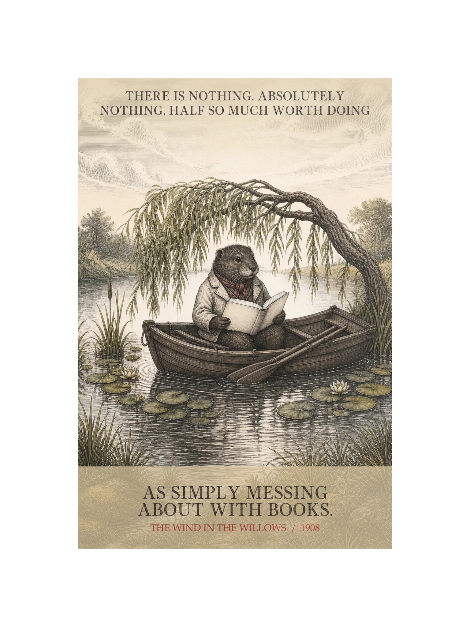 There Nothing Absolutely Nothing Half So Much -- The Wind in the Willows Art Print product image (12)