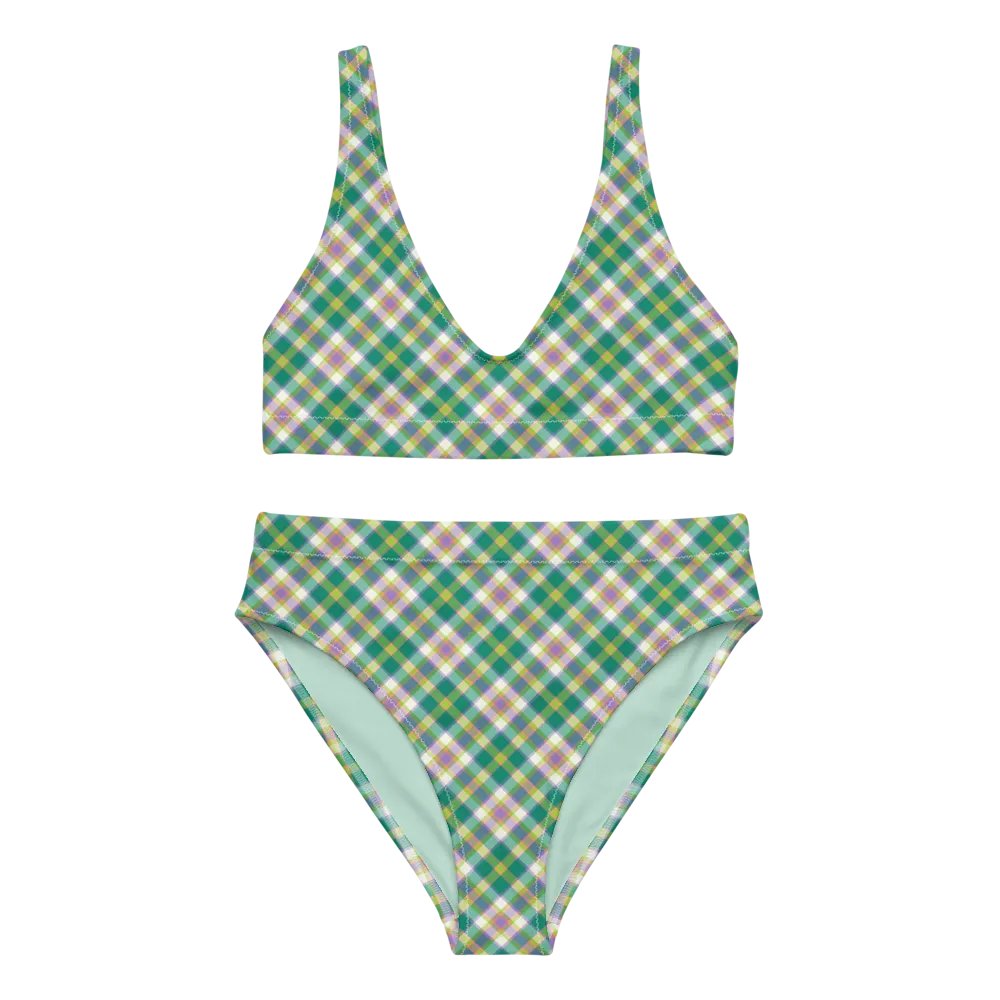 Seafoam and Purple Plaid Bikini product image (2)