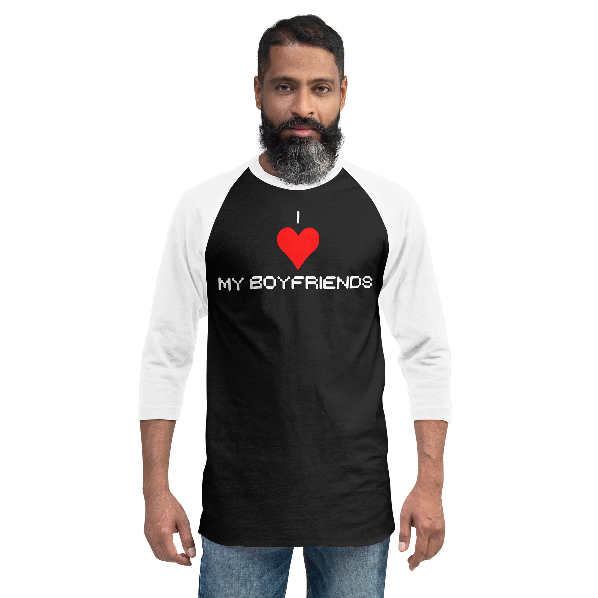 I Love My Boyfriends Long Sleeve Raglan Shirt product image (5)