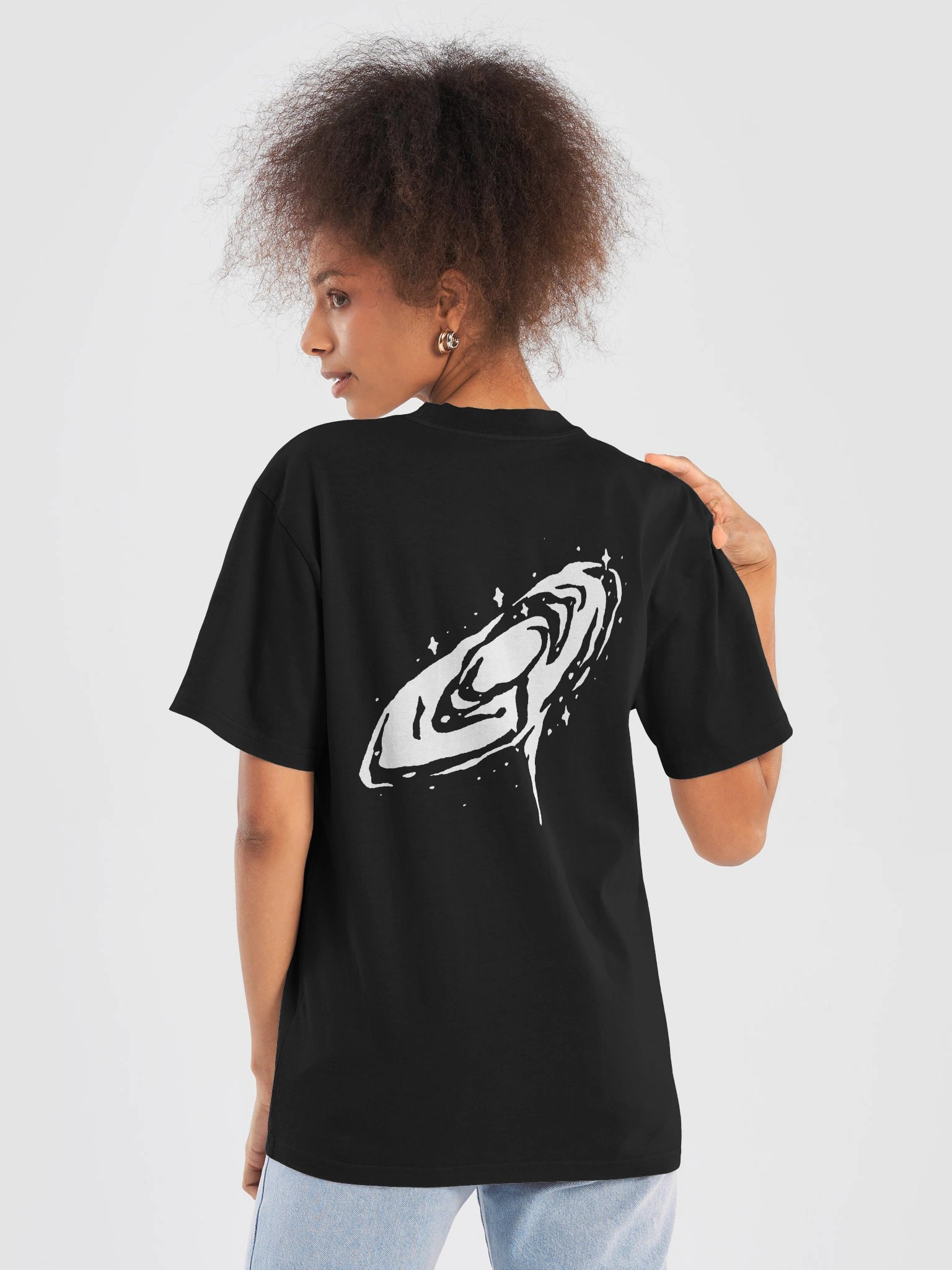 Oversized Shirt Women // Cosmic Vibe (White Logo) product image (30)