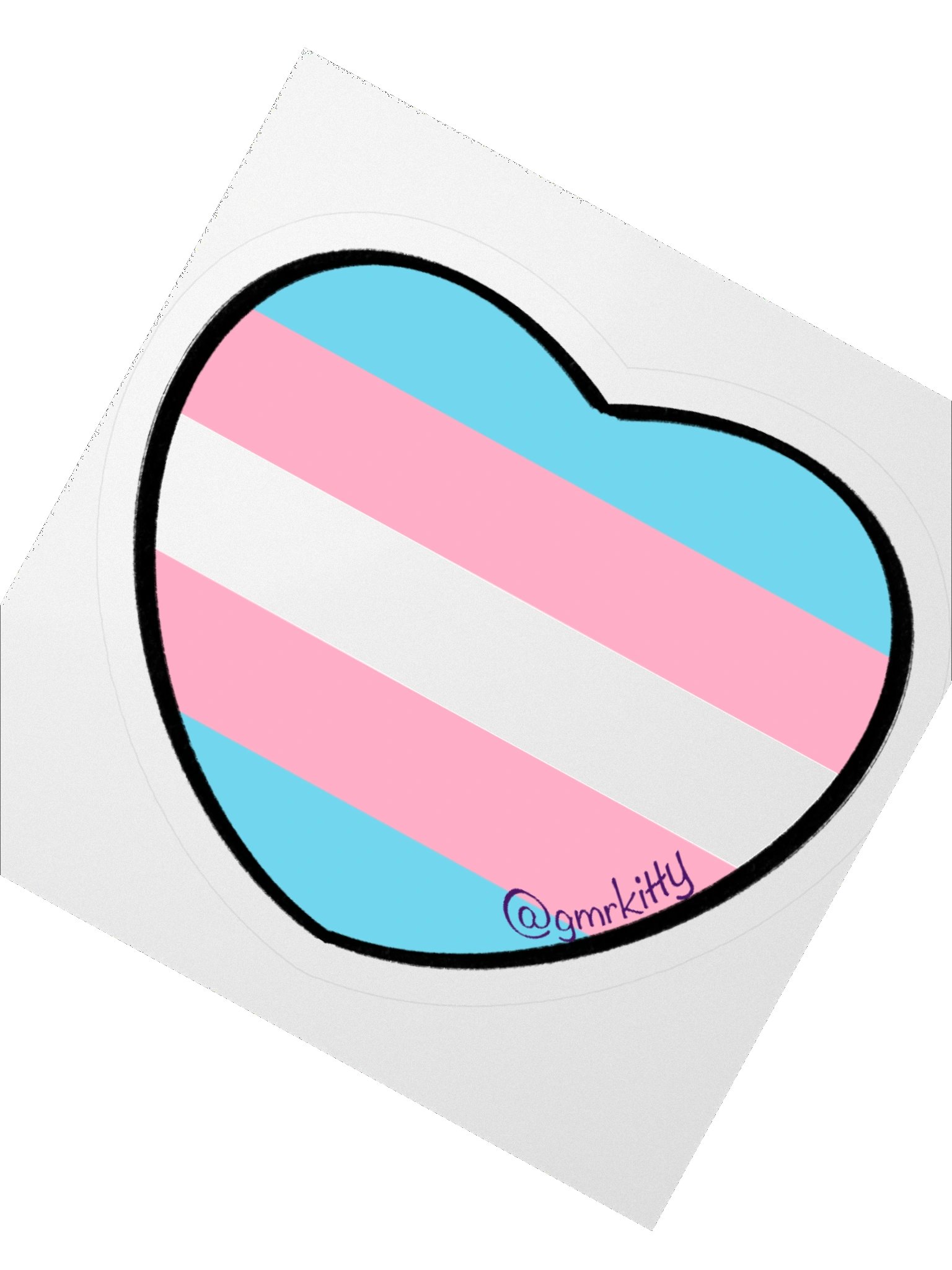 Trans Pride Heart Sticker product image (4)