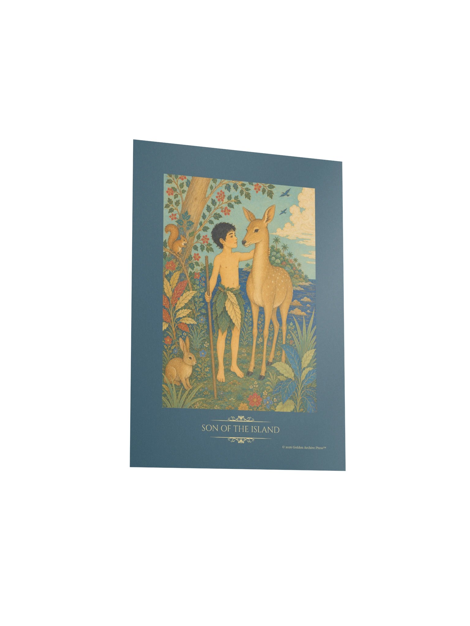 Son of the Island — Miniature Art Print (Child and Gazelle) product image (19)