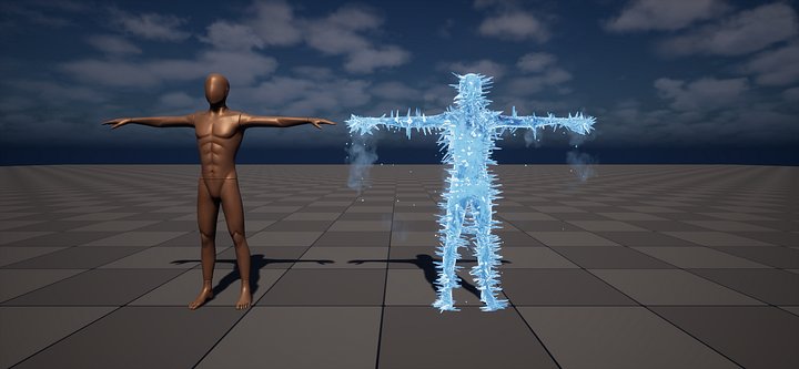 Transform Your Character into ICE in Unreal Engine 5.6 Niagara product image (1)