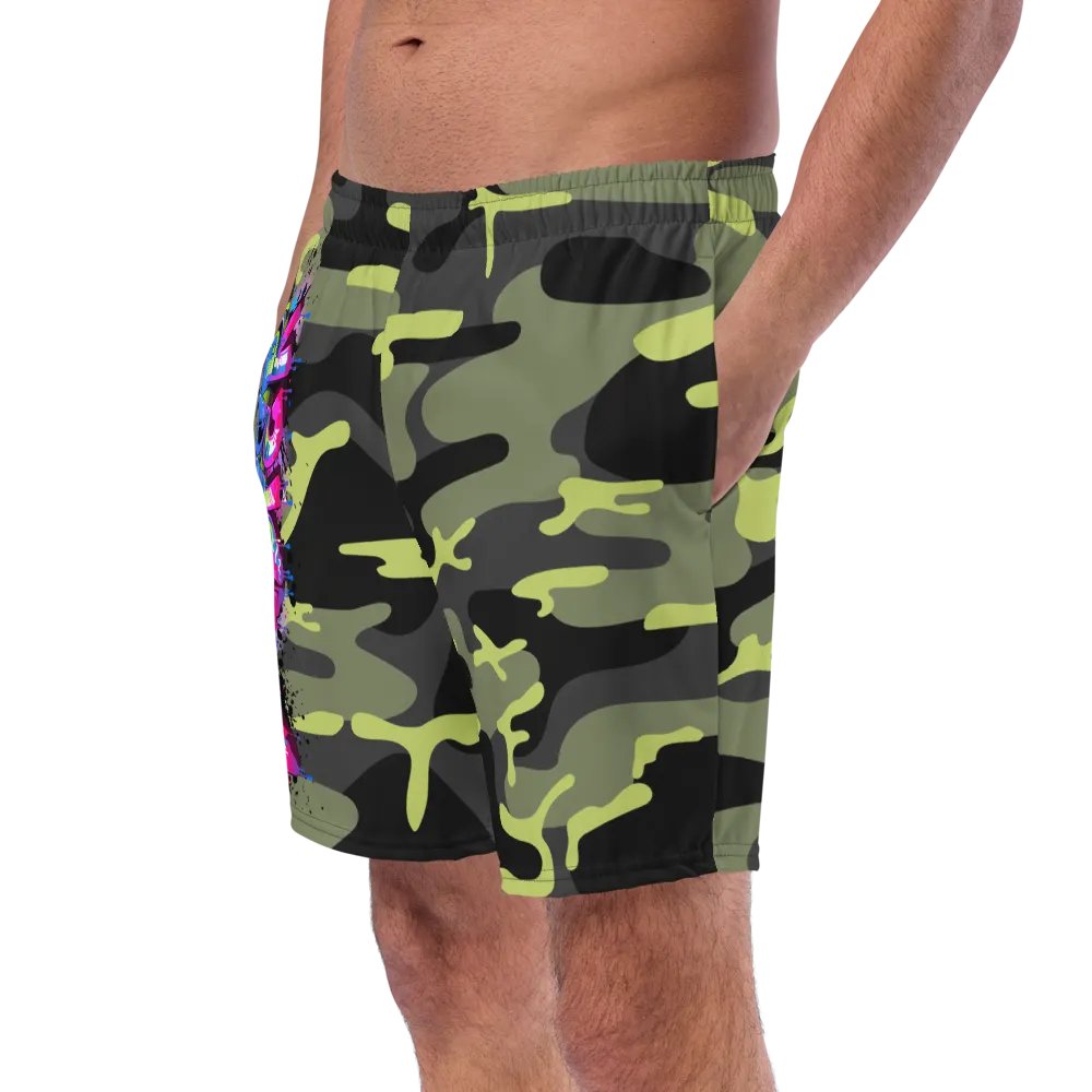 Neon Camo Splash Swim Trunks product image (9)