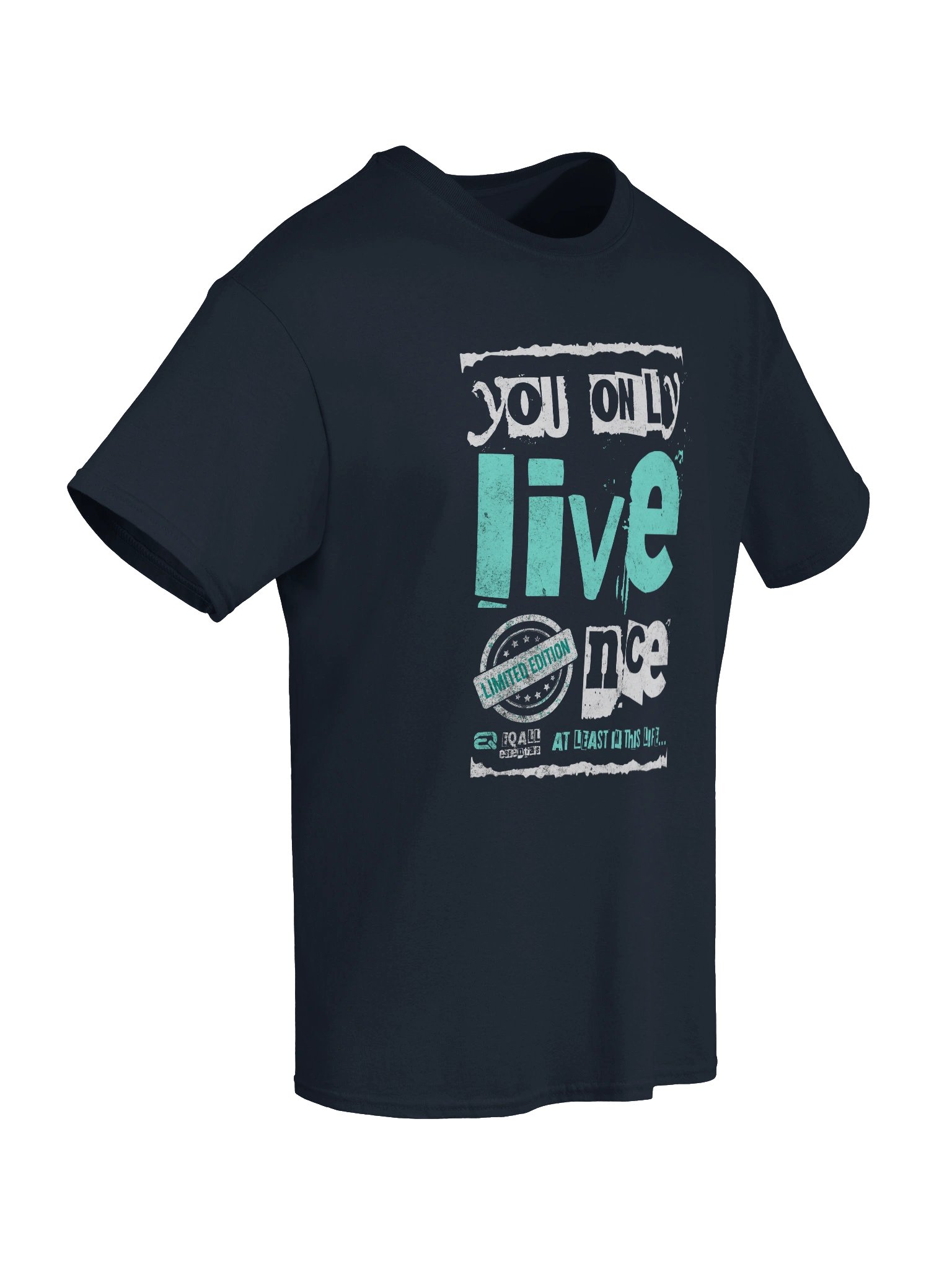 You Only Live Once! Cotton Unisex Gildan R3CVR.i by EQALL® Essentials_Turquoise product image (8)