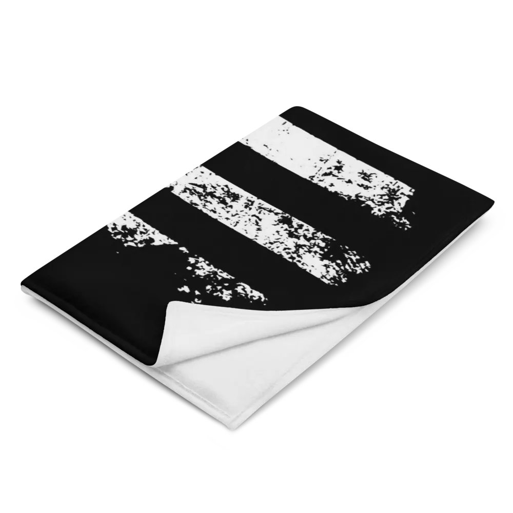 Patriotic Comfort: Distressed Stars and Stripes Black and White American Flag Throw Blanket product image (2)