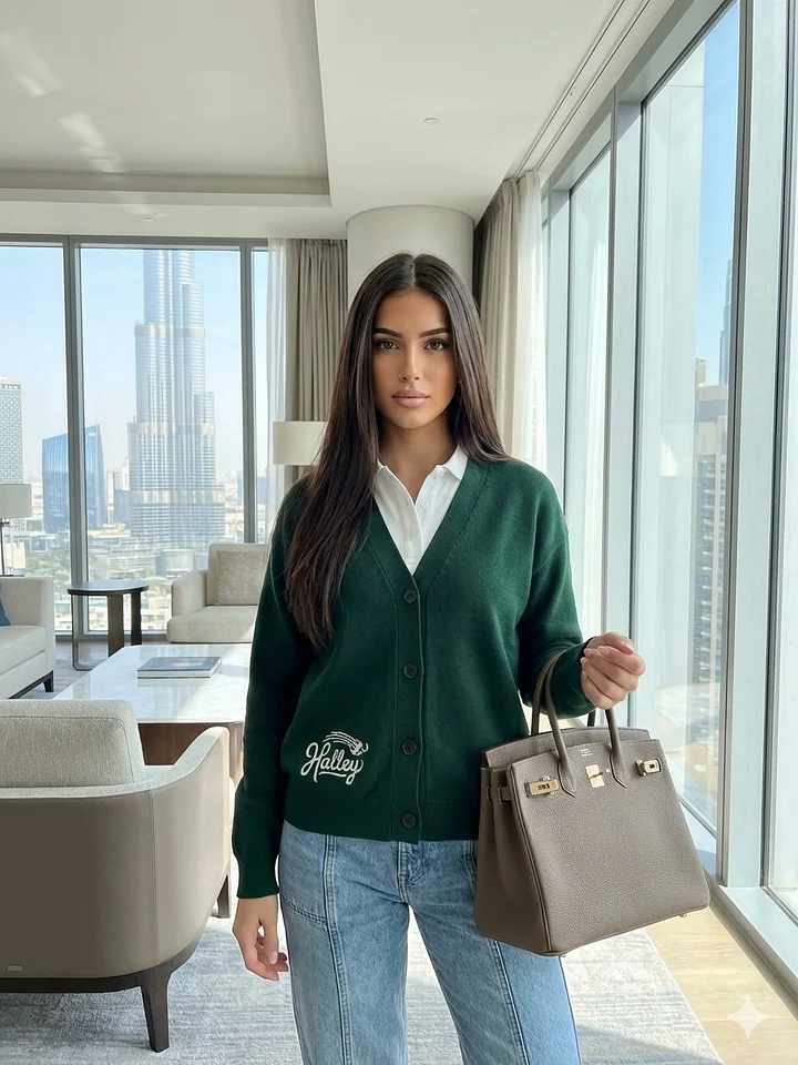 Dark Green Knitted Cardigan product image (1)