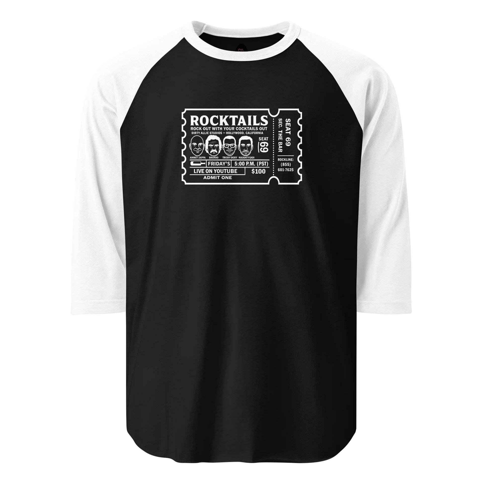 Rocktails Ticket Raglan T-Shirt product image (1)