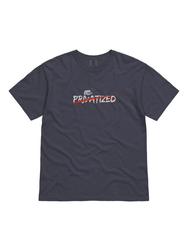 "Privatized" Delivery Graphic Tee (Navy) product image (1)