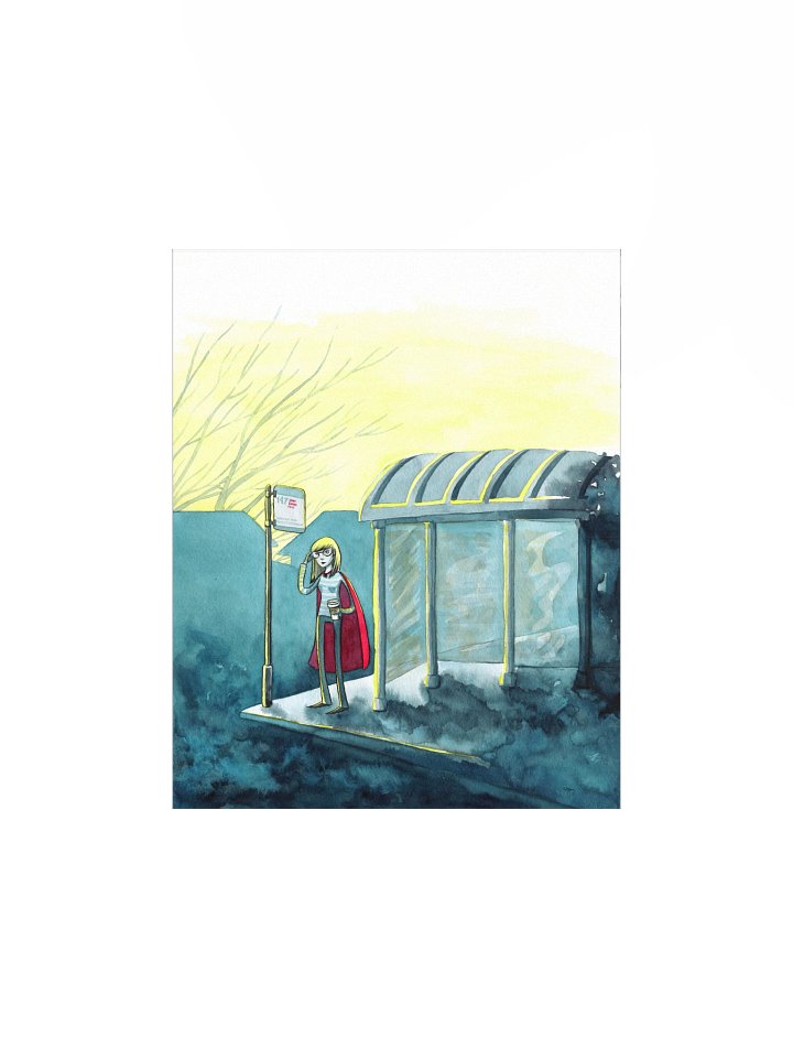 The Bus Stop Waiter ∙ Art Print product image (2)
