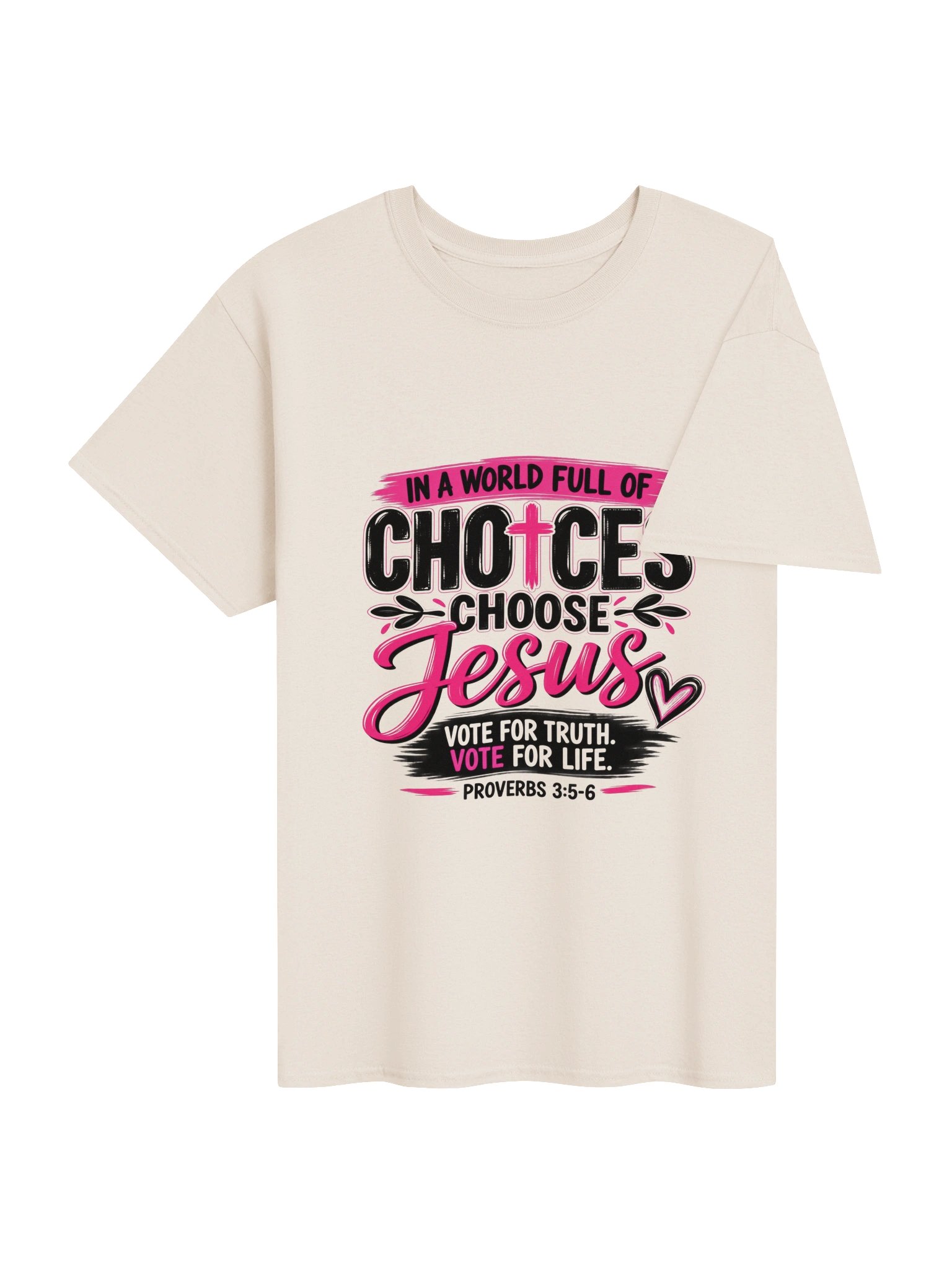 Choose Jesus Pink Faith Graphic Tee product image (8)