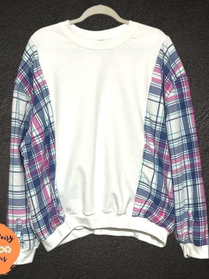 Adult XL - Upcycled Cozy Flannel Sweatshirt product image (1)